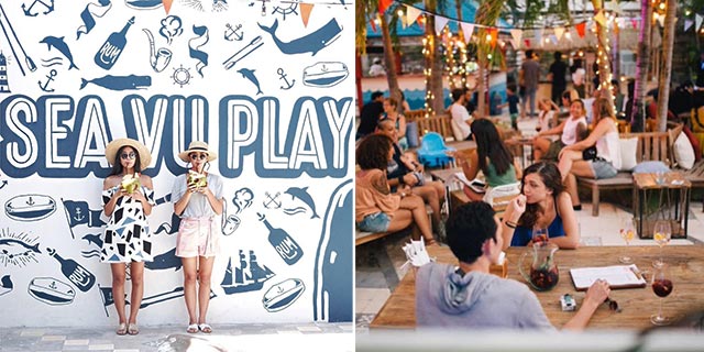 Interior Shot of Sea Vu Play Restaurant with Instagram Influencers