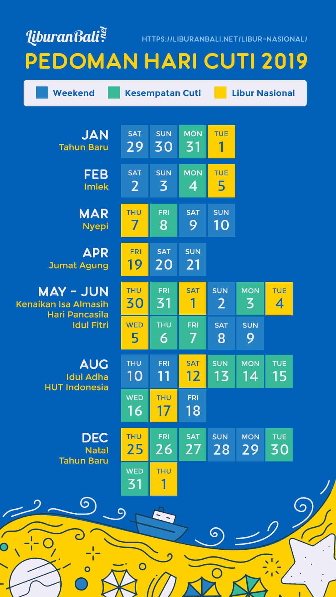 Jadwal Libur Nasional Cara Dapat 33 Hari Libur di Tahun 